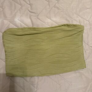 Green Textured Tube Top